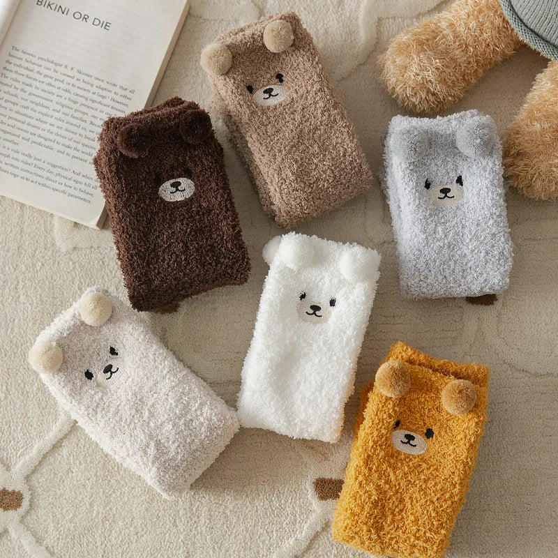 Cosy Cute Bear Socks