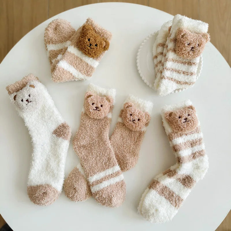 Cosy Cute Bear Socks