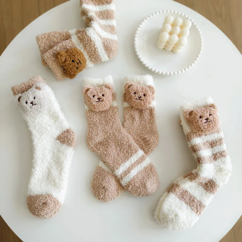 Cosy Cute Bear Socks